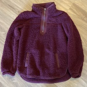 Abercrombie and Fitch Sherpa quarter zip size large